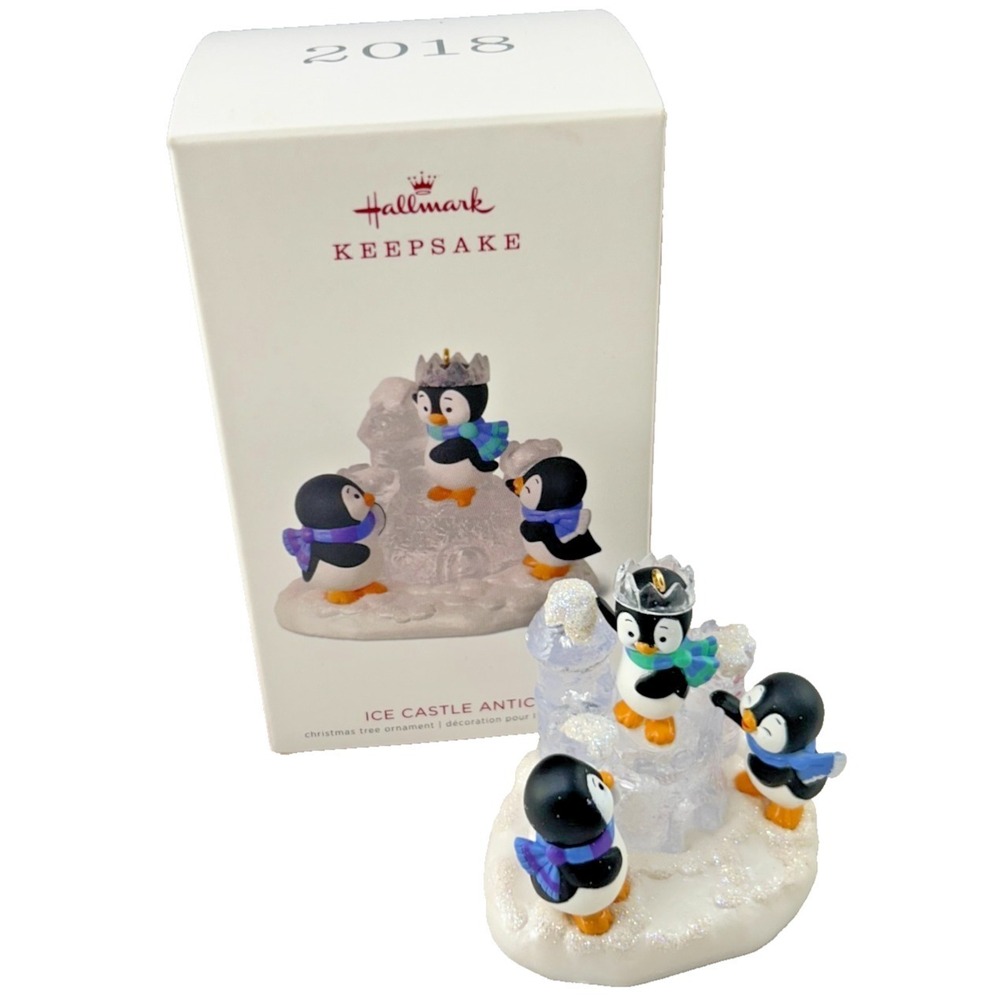 Hallmark‎ ICE CASTLE ANTICS 2018 Keepsake Ornament 3 Penguins in Box